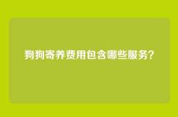 狗狗寄养费用包含哪些服务？