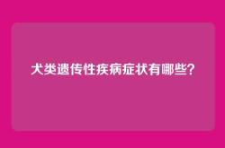 犬类遗传性疾病症状有哪些？