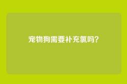 宠物狗需要补充氯吗？