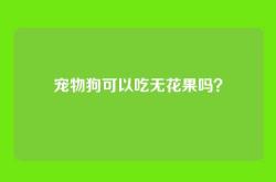 宠物狗可以吃无花果吗？