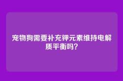 宠物狗需要补充钾元素维持电解质平衡吗？