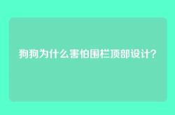 狗狗为什么害怕围栏顶部设计？