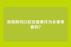 宠物狗可以吃百香果作为水果零食吗？