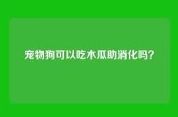 宠物狗可以吃木瓜助消化吗？