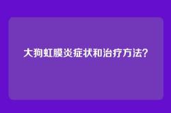 大狗虹膜炎症状和治疗方法？