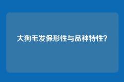 大狗毛发保形性与品种特性？