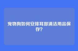 宠物狗如何安排耳部清洁用品保存？