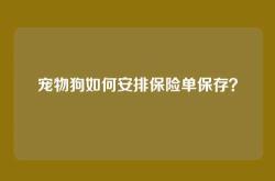 宠物狗如何安排保险单保存？