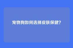 宠物狗如何选择皮肤保健？