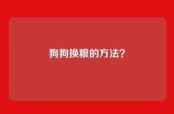 狗狗换粮的方法？