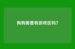 狗狗需要有游戏区吗？