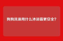 狗狗洗澡用什么沐浴露更安全？