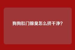 狗狗肛门腺臭怎么挤干净？