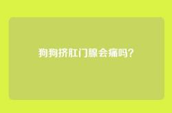 狗狗挤肛门腺会痛吗？