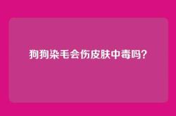 狗狗染毛会伤皮肤中毒吗？