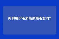狗狗用护毛素能柔顺毛发吗？