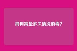 狗狗窝垫多久清洗消毒？