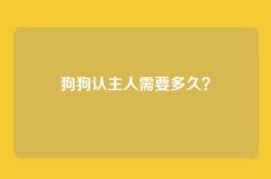 狗狗认主人需要多久？