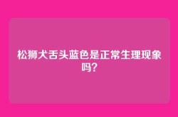 松狮犬舌头蓝色是正常生理现象吗？