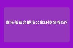 喜乐蒂适合城市公寓环境饲养吗？