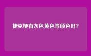 捷克梗有灰色黄色等颜色吗？