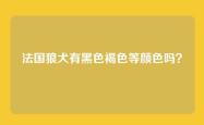 法国狼犬有黑色褐色等颜色吗？