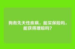 狗有先天性疾病，能买保险吗，能获得理赔吗？