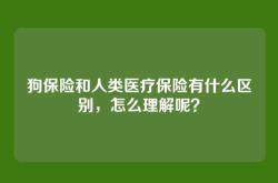 狗保险和人类医疗保险有什么区别，怎么理解呢？
