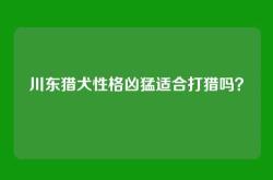 川东猎犬性格凶猛适合打猎吗？