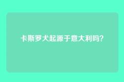卡斯罗犬起源于意大利吗？
