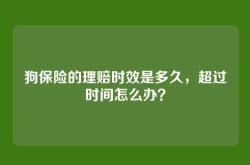 狗保险的理赔时效是多久，超过时间怎么办？
