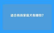 适合有孩家庭犬有哪些？