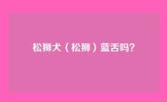 松狮犬（松狮）蓝舌吗？