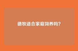 德牧适合家庭饲养吗？