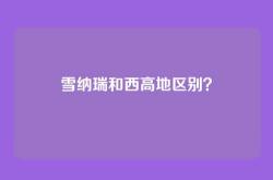 雪纳瑞和西高地区别？