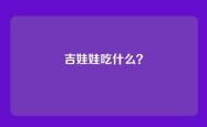 吉娃娃吃什么？