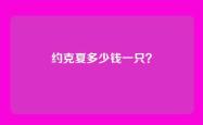 约克夏多少钱一只？