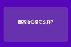 西高地性格怎么样？