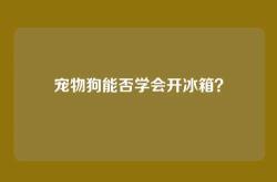 宠物狗能否学会开冰箱？