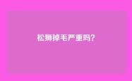 松狮掉毛严重吗？