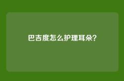 巴吉度怎么护理耳朵？