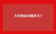 大白熊运动量多大？