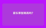 喜乐蒂智商高吗？