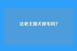 法老王猎犬掉毛吗？