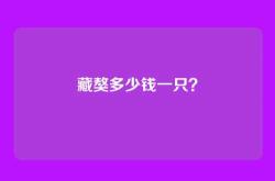 藏獒多少钱一只？