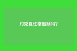 约克夏性格温顺吗？