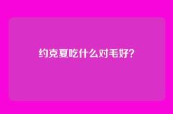 约克夏吃什么对毛好？