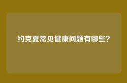 约克夏常见健康问题有哪些？