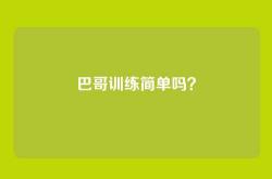 巴哥训练简单吗？