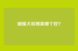 蝴蝶犬和博美哪个好？